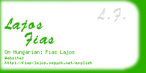 lajos fias business card